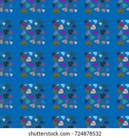 New color seamless pattern with cartoon camping tent.