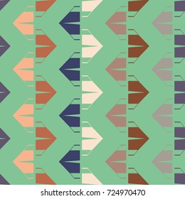 New color seamless pattern with cartoon camping tent.