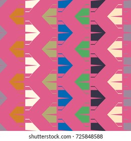 New color seamless pattern with cartoon camping tent.