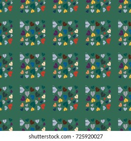 New color seamless pattern with cartoon camping tent.