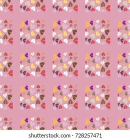 New color seamless pattern with cartoon camping tent.