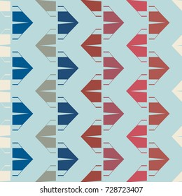New color seamless pattern with cartoon camping tent.
