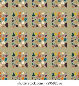 New color seamless pattern with cartoon camping tent.