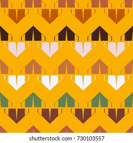 New color seamless pattern with cartoon camping tent.