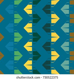 New color seamless pattern with cartoon camping tent.