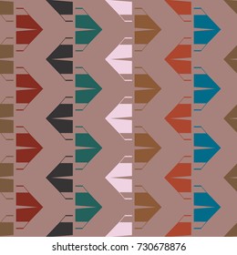 New color seamless pattern with cartoon camping tent.
