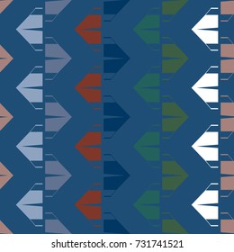 New color seamless pattern with cartoon camping tent.