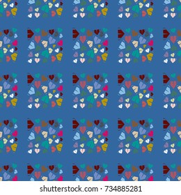 New color seamless pattern with cartoon camping tent.