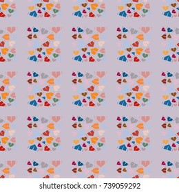 New color seamless pattern with cartoon camping tent.