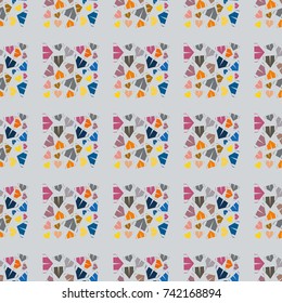 New color seamless pattern with cartoon camping tent.