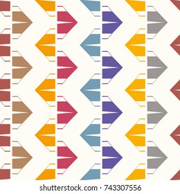 New color seamless pattern with cartoon camping tent.