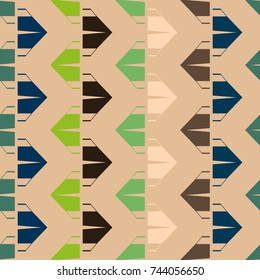 New color seamless pattern with cartoon camping tent.