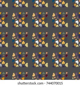 New color seamless pattern with cartoon camping tent.