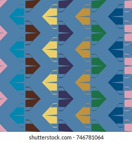 New color seamless pattern with cartoon camping tent.