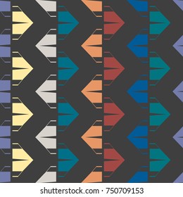 New color seamless pattern with cartoon camping tent.