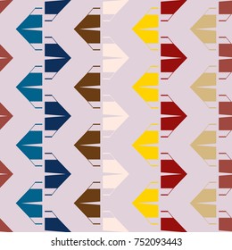 New color seamless pattern with cartoon camping tent.