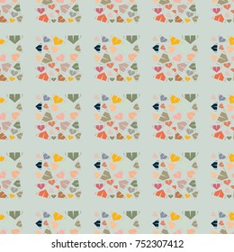 New color seamless pattern with cartoon camping tent.