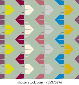 New color seamless pattern with cartoon camping tent.