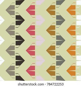 New color seamless pattern with cartoon camping tent.