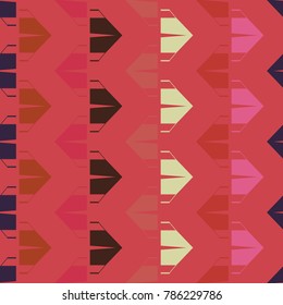 New color seamless pattern with cartoon camping tent.