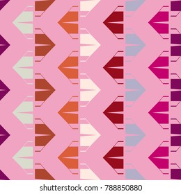 New color seamless pattern with cartoon camping tent.