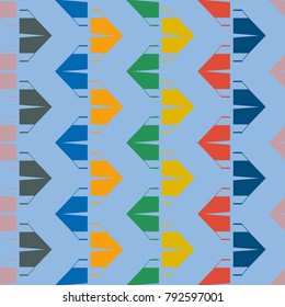 New color seamless pattern with cartoon camping tent.