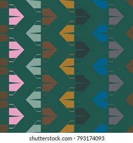 New color seamless pattern with cartoon camping tent.