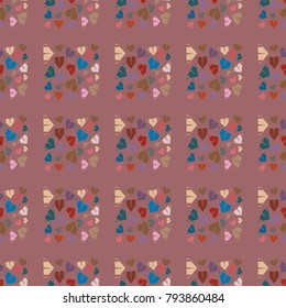 New color seamless pattern with cartoon camping tent.