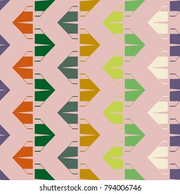 New color seamless pattern with cartoon camping tent.
