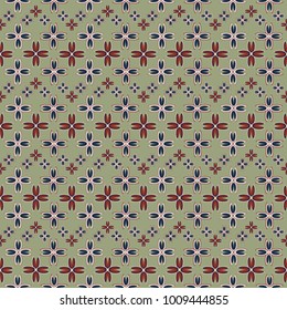 New color seamless pattern with many flower.