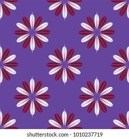 New color seamless pattern with many flower.