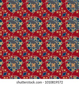 New color seamless pattern with many flower.