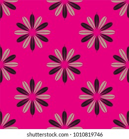 New color seamless pattern with many flower.