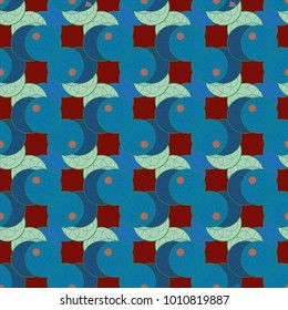 New color seamless pattern with many flower.