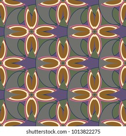 New color seamless pattern with many flower.