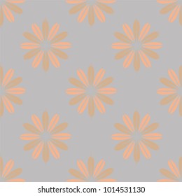 New color seamless pattern with many flower.