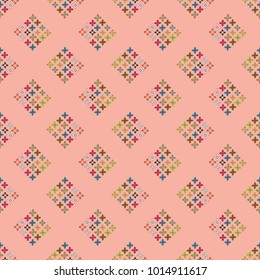 New color seamless pattern with many flower.