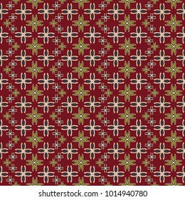 New color seamless pattern with many flower.