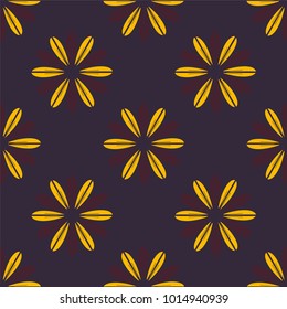 New color seamless pattern with many flower.