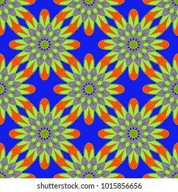 New color seamless pattern with many flower.