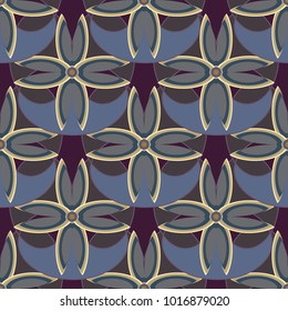New color seamless pattern with many flower.