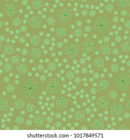 New color seamless pattern with many flower.