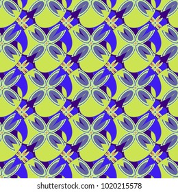 New color seamless pattern with many flower.