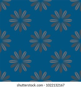 New color seamless pattern with many flower.