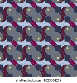 New color seamless pattern with many flower.