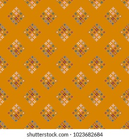 New color seamless pattern with many flower.