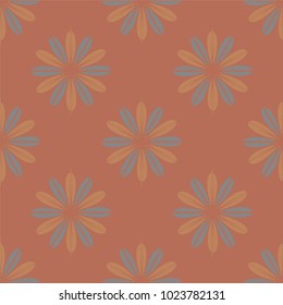 New color seamless pattern with many flower.