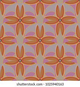 New color seamless pattern with many flower.