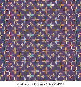 New color seamless pattern with many flower.