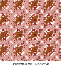 New color seamless pattern with many flower.